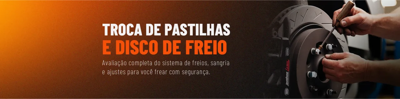 Troca de pastilhas e disco de freio: avaliação completa do sistema de freios, sangria e ajustes